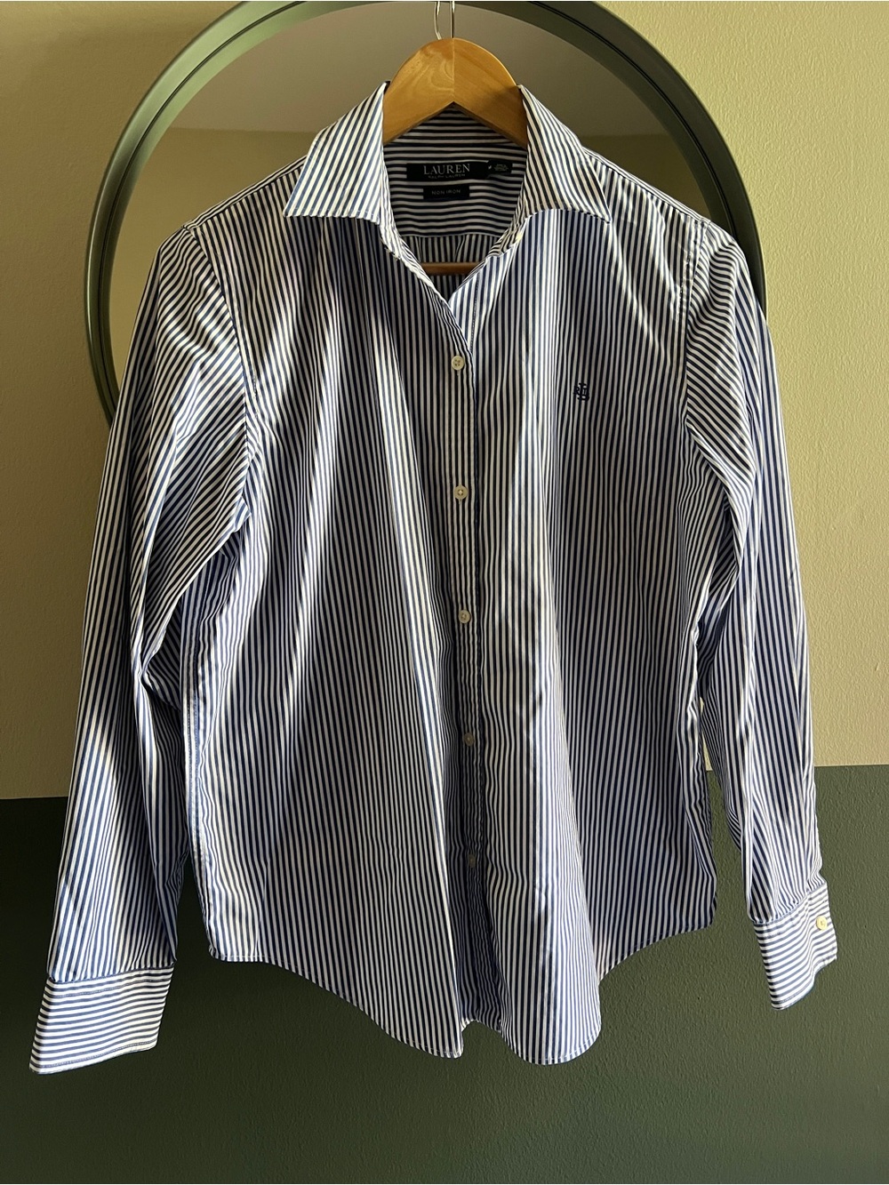 Stripe Button Down Shirt — M — Ralph Lauren